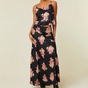 LoveShackFancy Booker Floral Maxi Skirt Sz M
